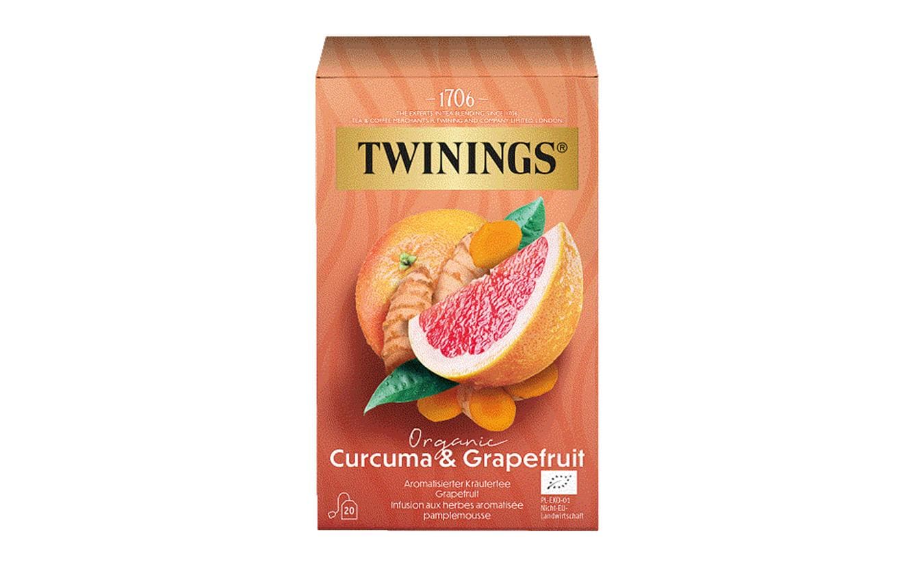 Twinings – Kräutertee Kurkuma & Grapefruit – Teebeutel 20 Beutel – Bio