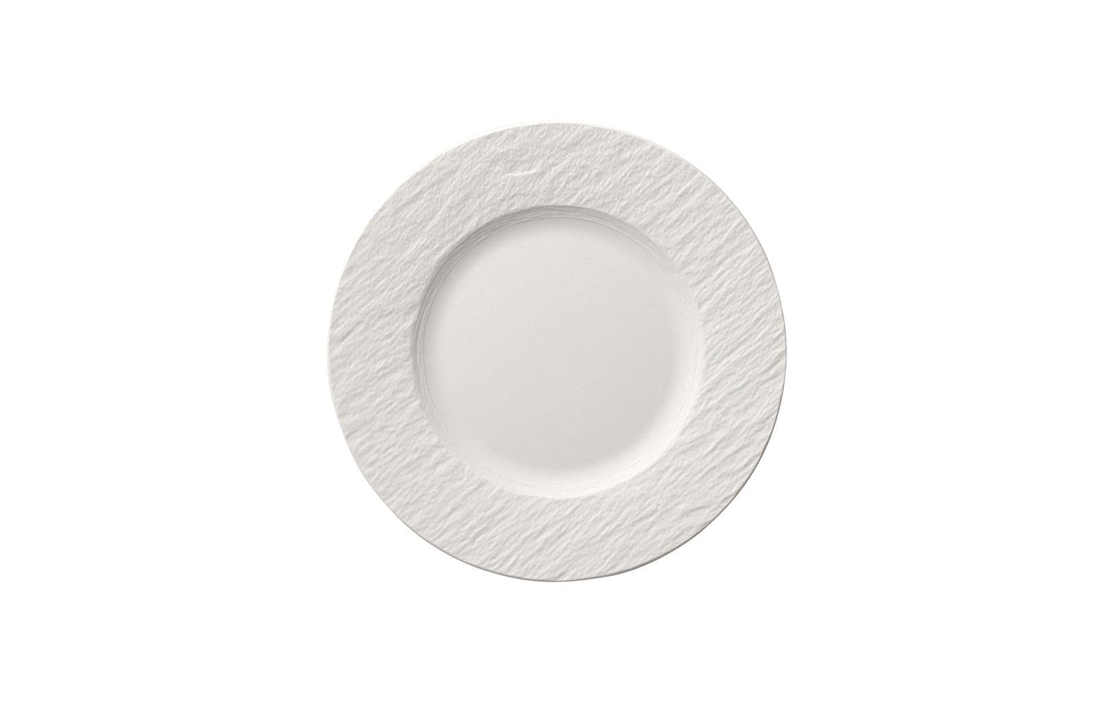 Villeroy & Boch Manufacture Rock Frühstücksteller – Porzellan, weiss, 6 Stück