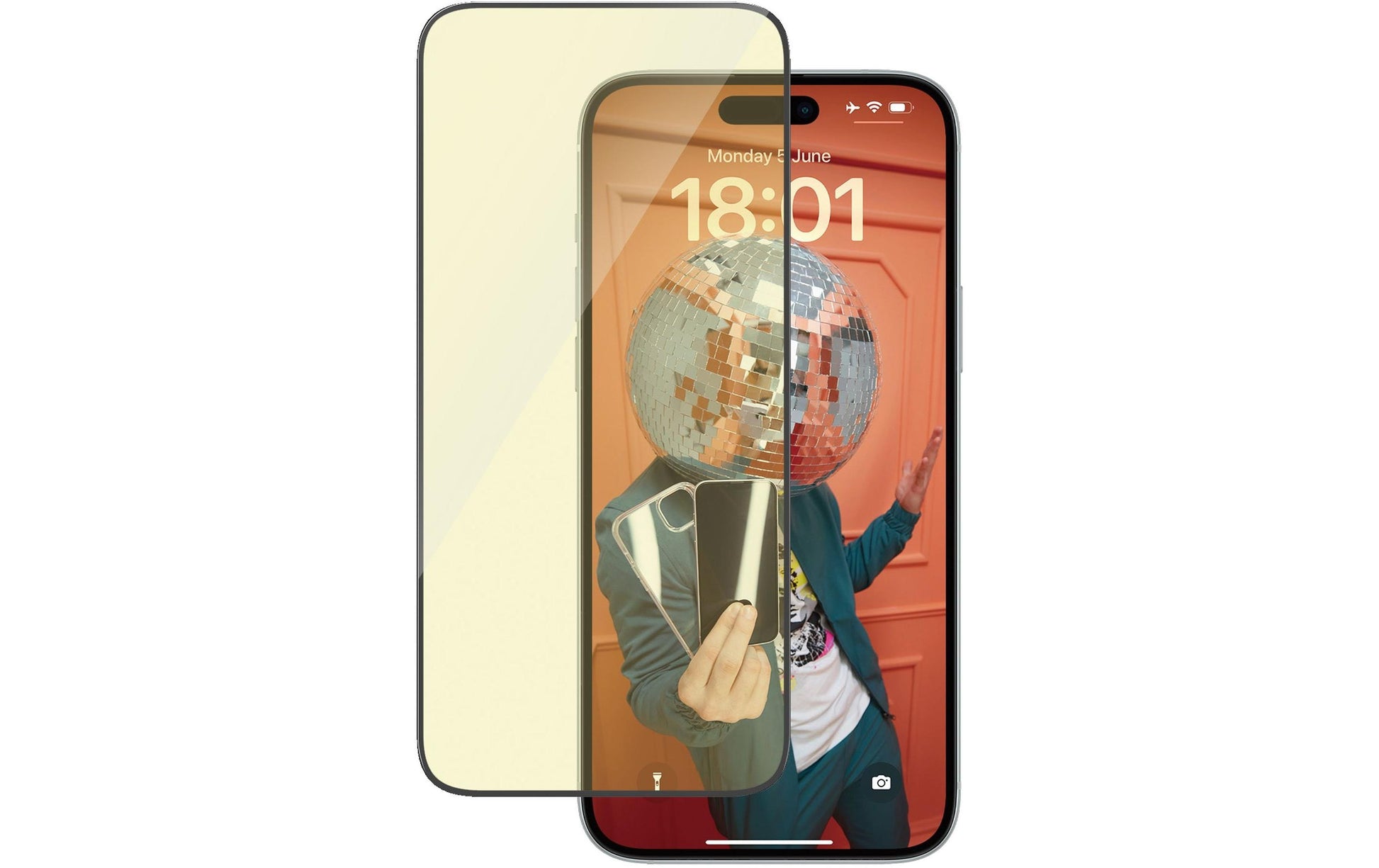 PanzerGlass Displayschutz (Panzerglas), Ultra‑Wide Fit – für iPhone 15 Plus – mit Applikator