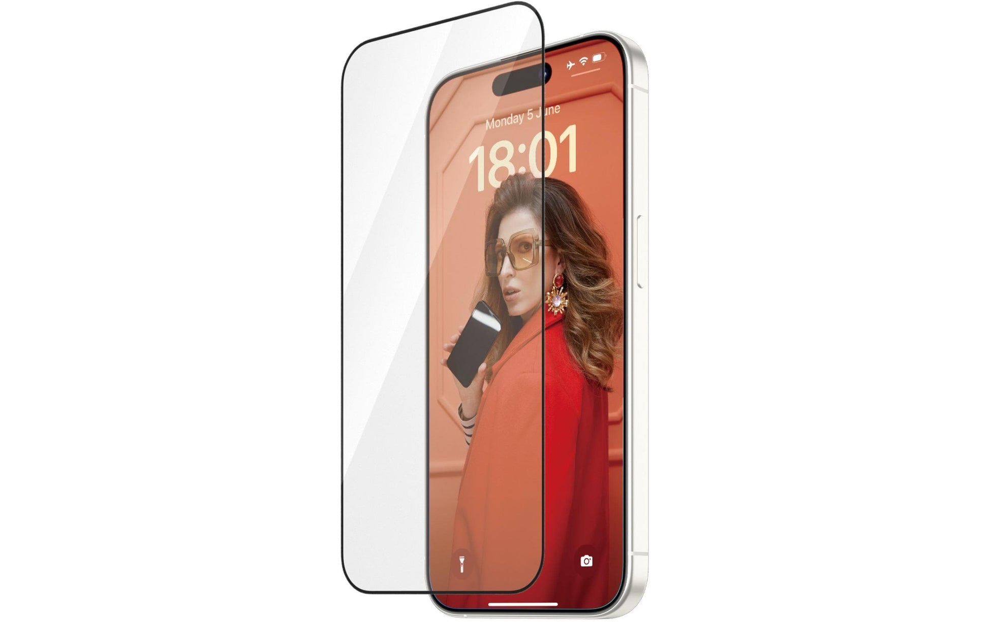 PanzerGlass Displayschutz (Panzerglas), Ultra-Wide Fit – für iPhone 15 Pro – mit Applikator