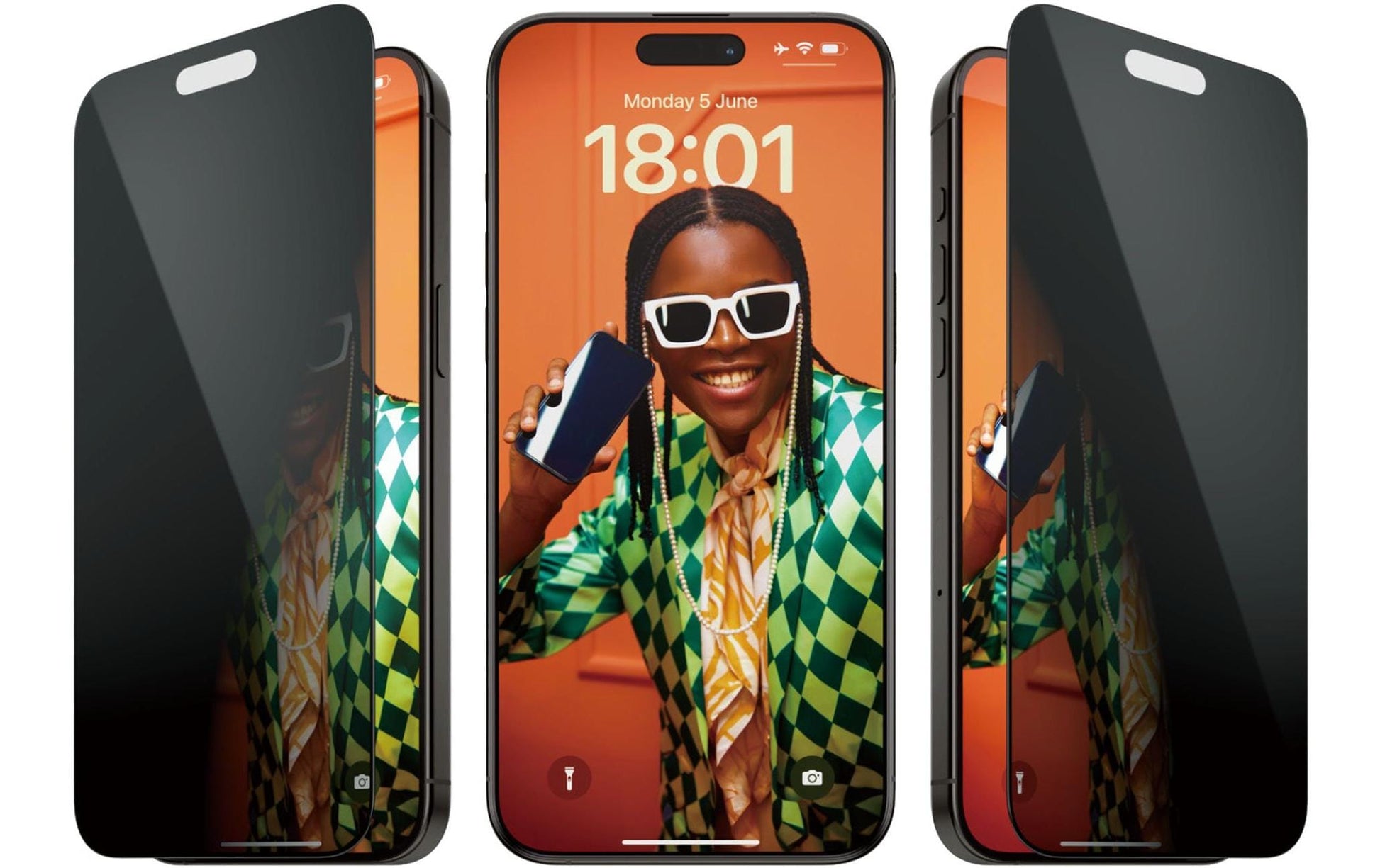 PanzerGlass Privacy-Filter (Panzerglas), Ultra-Weit Passform – für iPhone 15 Pro Max – mit Applikator