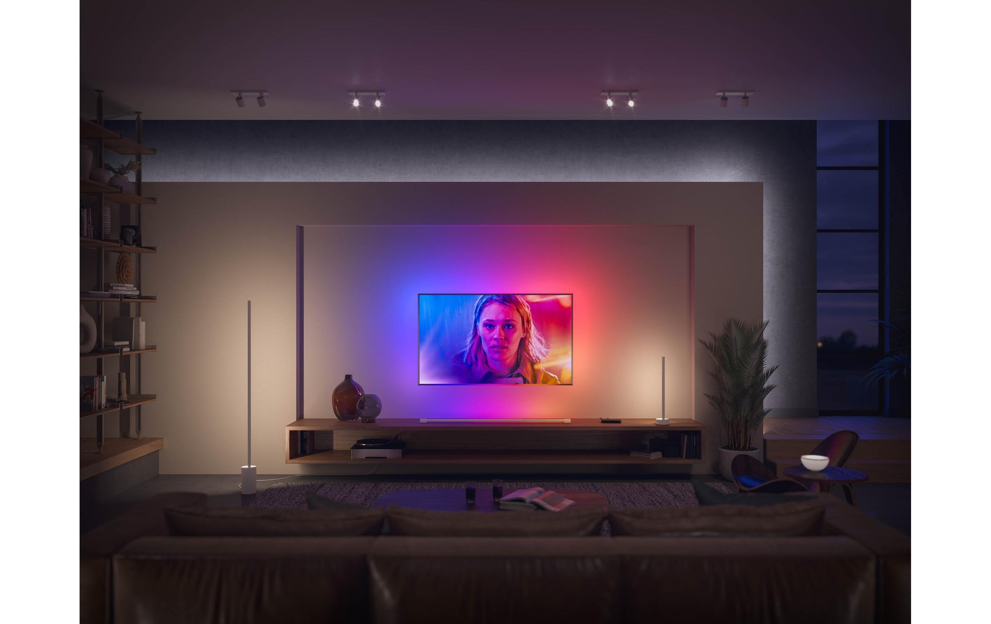 Philips by Signify Philips Hue LED-Strip Gradient Ambience – 2 m, 1600 lm, 20 W, 2000–6500 K, dimmbar, für Alexa/Google/HomeKit