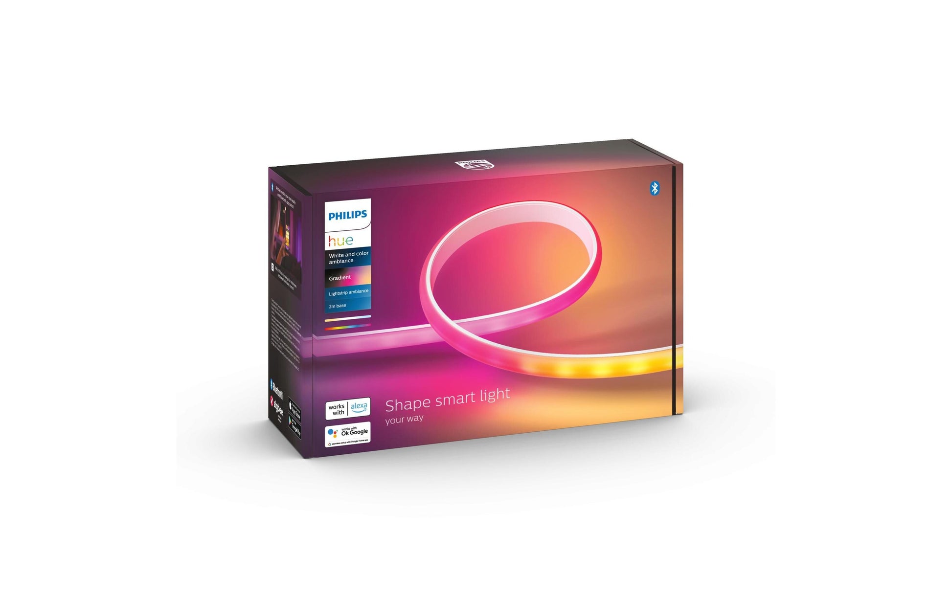 Philips by Signify Philips Hue LED-Strip Gradient Ambience – 2 m, 1600 lm, 20 W, 2000–6500 K, dimmbar, für Alexa/Google/HomeKit