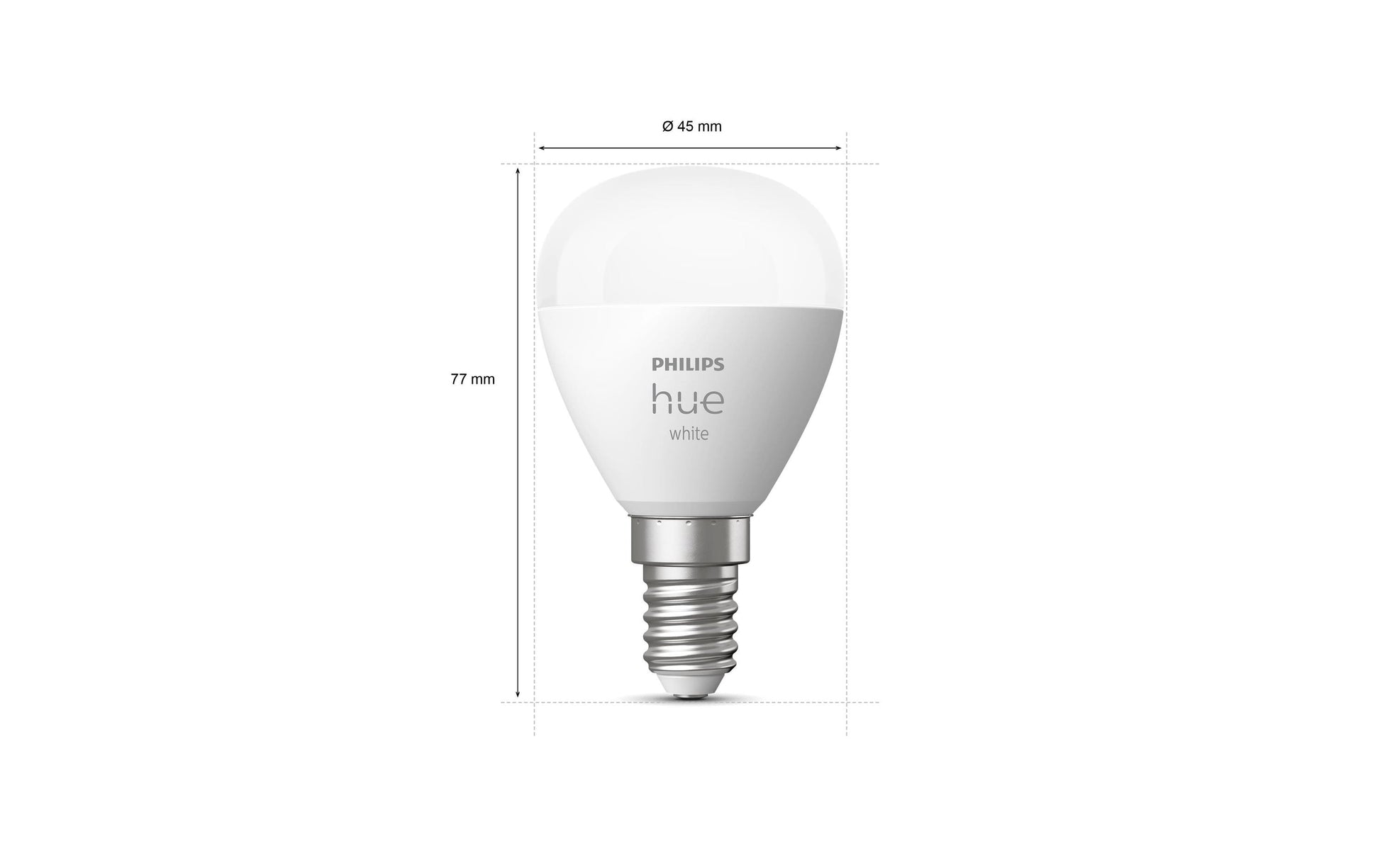 Philips by Signify Philips Hue Smart-Leuchtmittel E14 – 470 lm, 2700 K, App-Steuerung, dimmbar