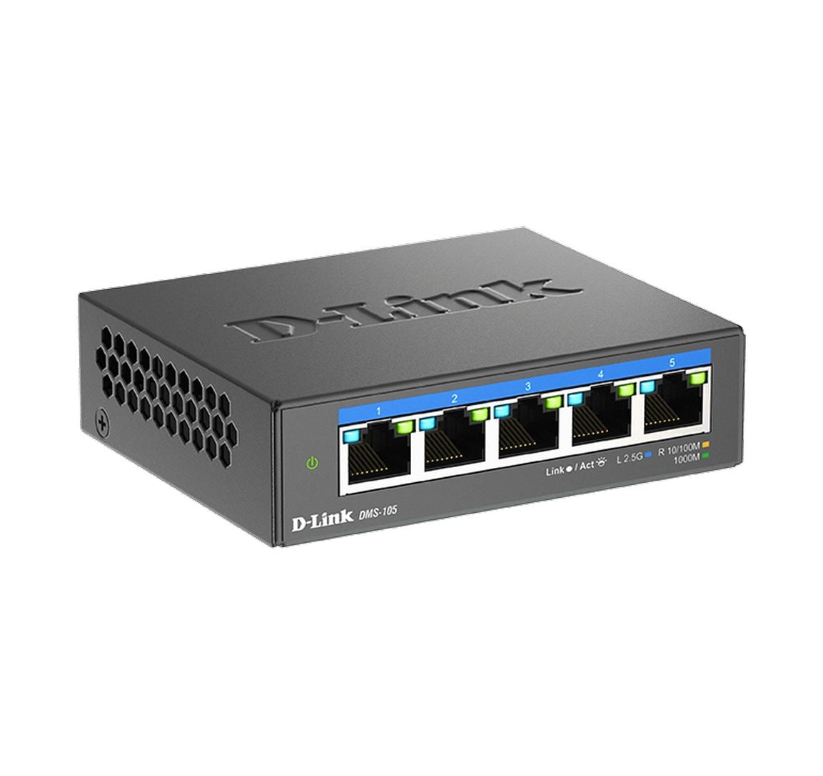 D-Link DMS-105/E – Switch – 5×2.5G, L2