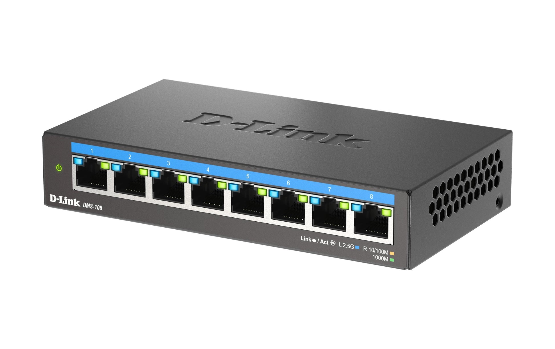 D-Link DMS-108/E – Unmanaged L2 Switch – 8× 2,5G, Desktop