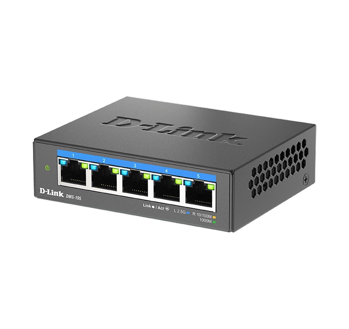 D-Link DMS-105/E – Switch – 5×2.5G, L2