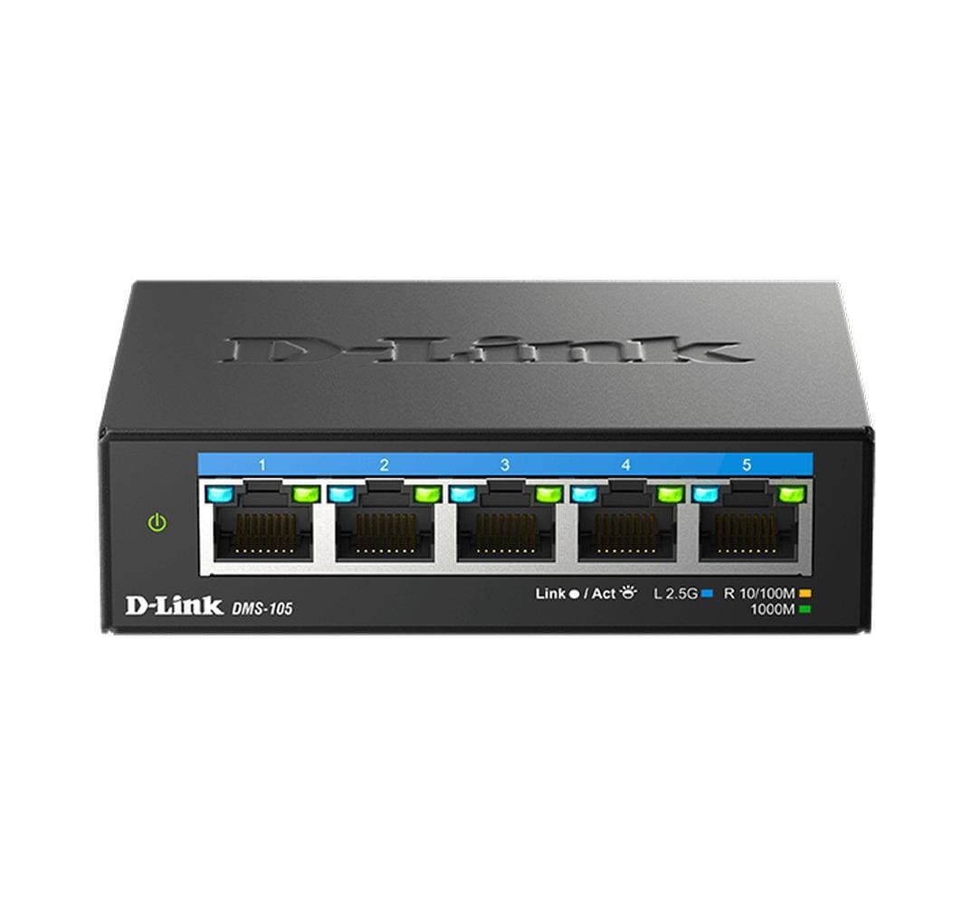 D-Link DMS-105/E – Switch – 5×2.5G, L2