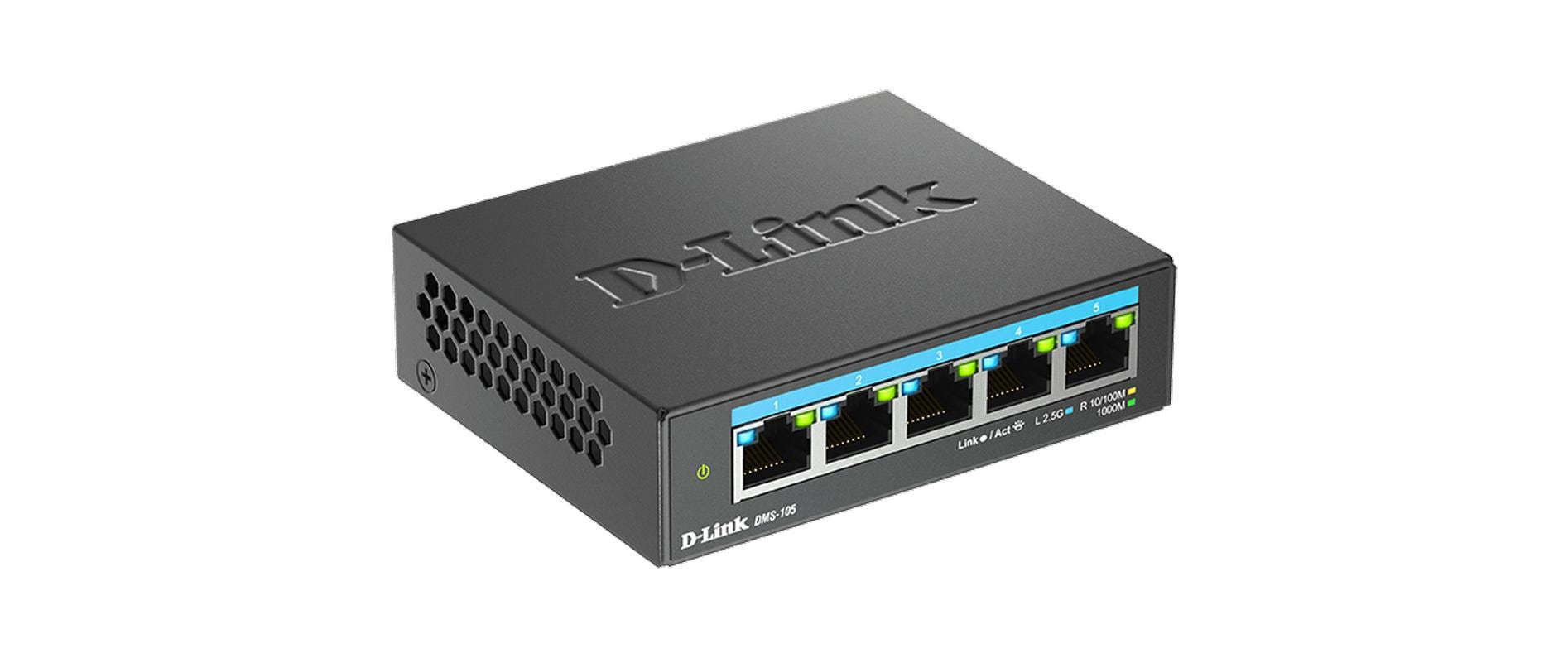 D-Link DMS-105/E – Switch – 5×2.5G, L2