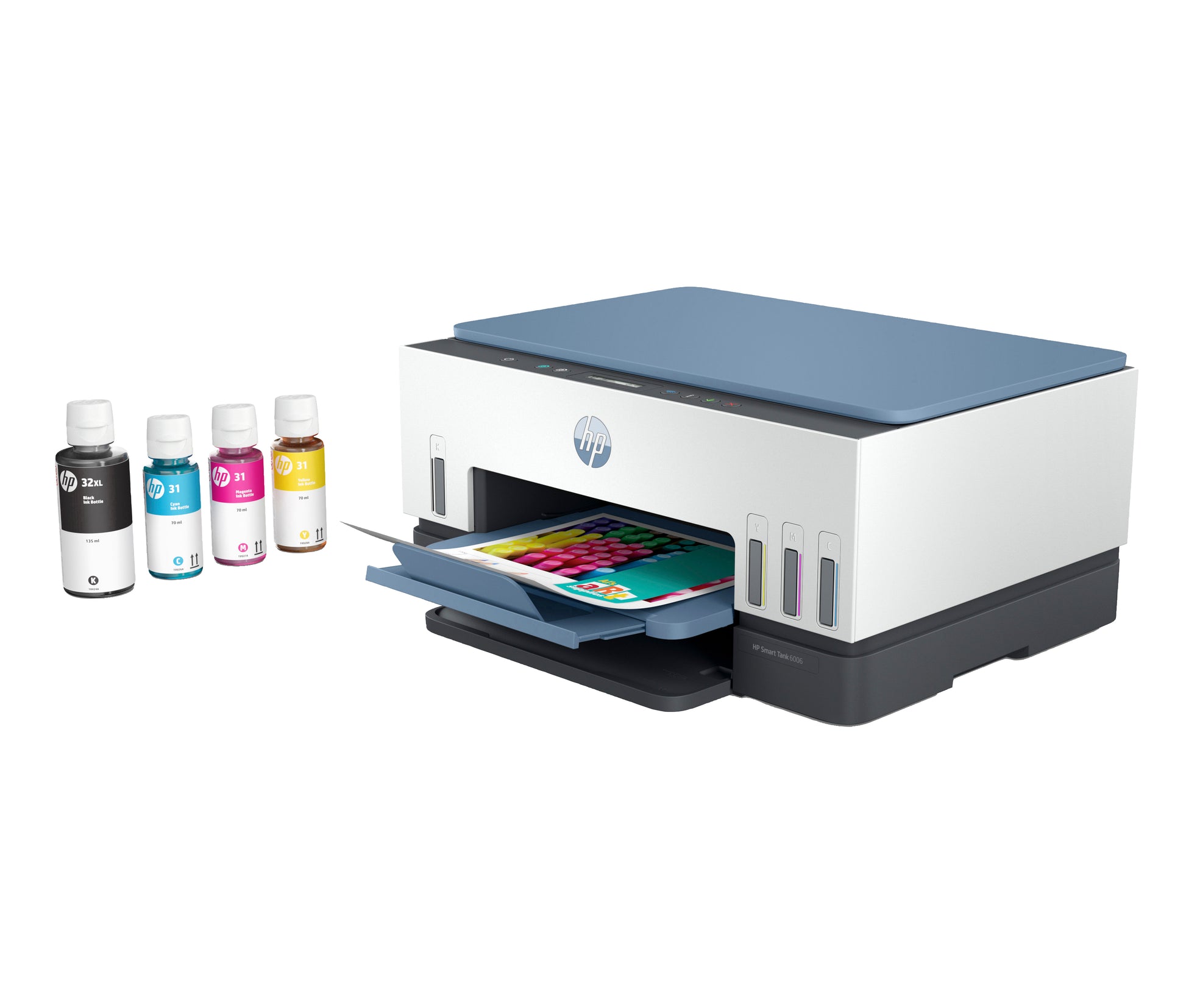 HP Smart Tank 6006 – Farbtintenstrahl-Multifunktionsdrucker, A4, 3-in-1, Duplex, WLAN, AirPrint, Mopria