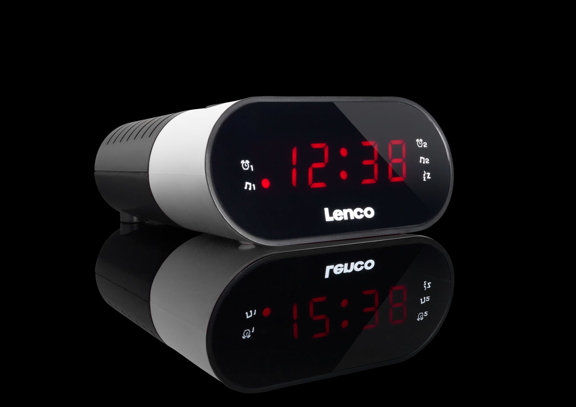 Lenco CR-07 – UKW Radiowecker, 2 Weckzeiten – Weiss