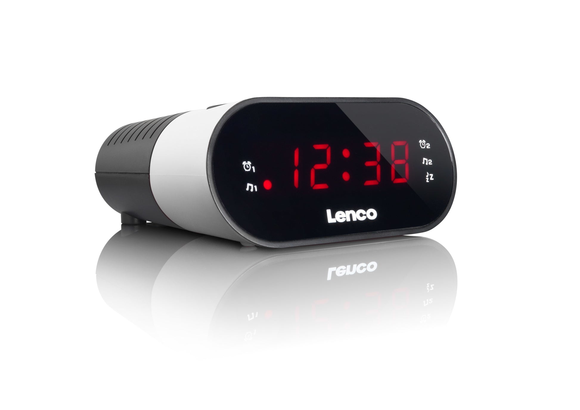 Lenco CR-07 – UKW Radiowecker, 2 Weckzeiten – Weiss