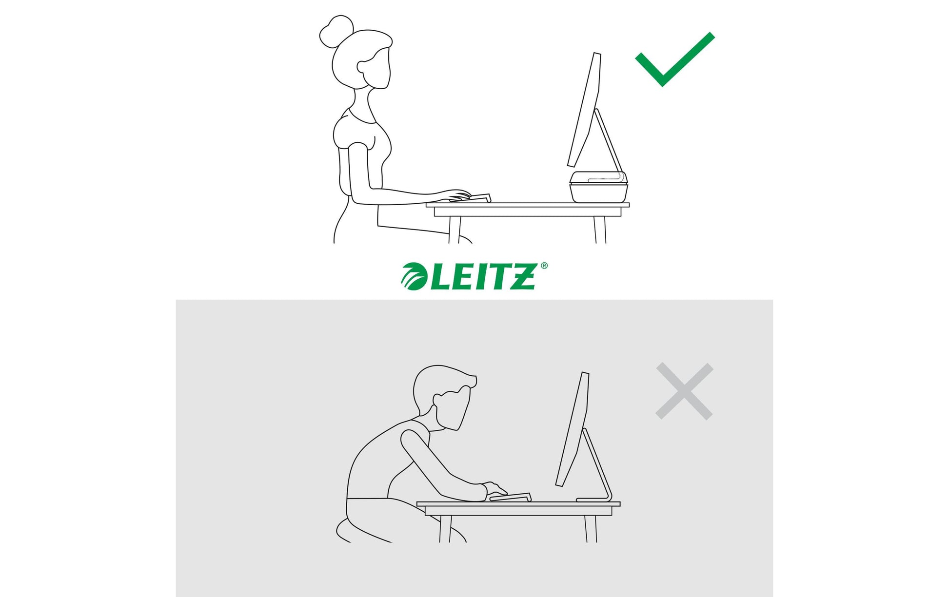 Leitz Ergo – Monitor-Tischständer – freistehend – 1 Monitor – bis 27" – bis 8 kg/Monitor – höhenverstellbar