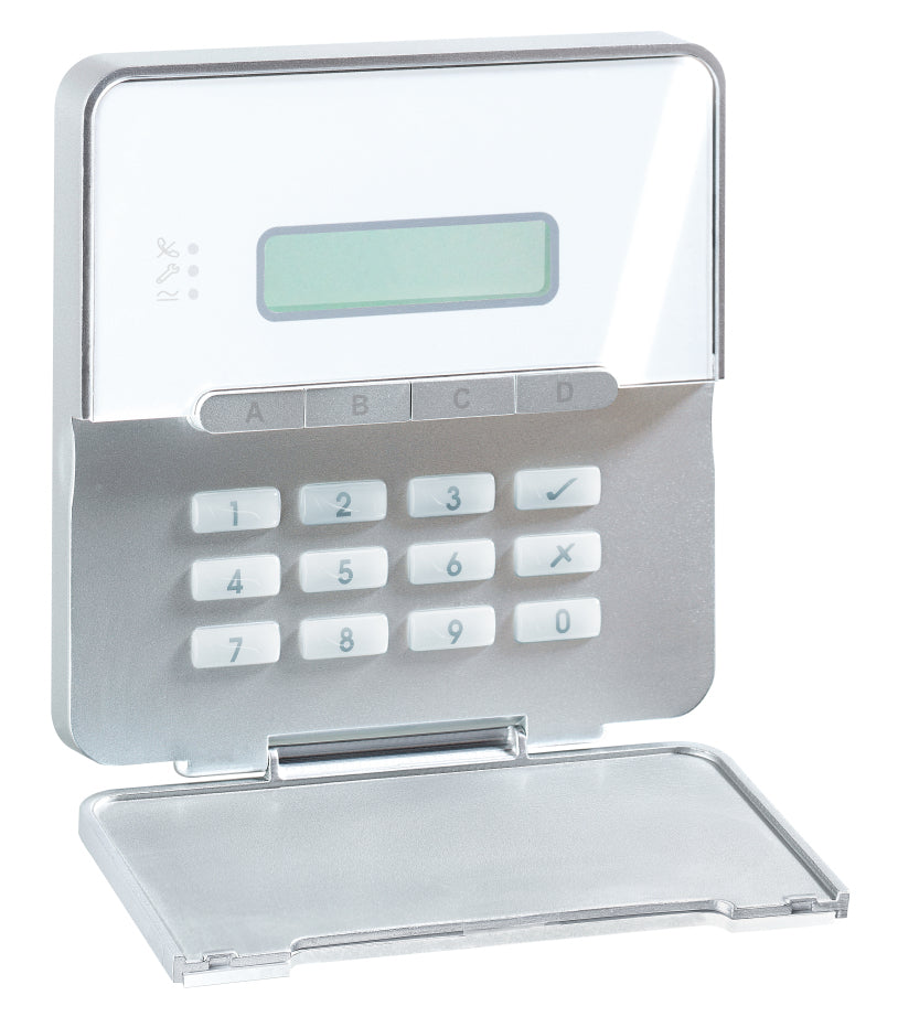 ABUS Terxon LCD-Bedienteil – IP54, Netzbetrieb, kabelgebunden, weiss