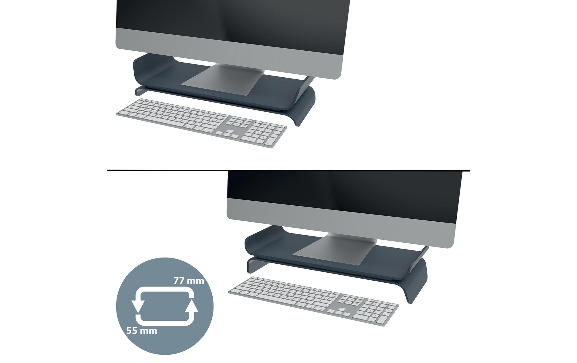 Leitz Ergo – Monitor-Tischständer – freistehend – 1 Monitor – bis 27" – bis 8 kg/Monitor – höhenverstellbar