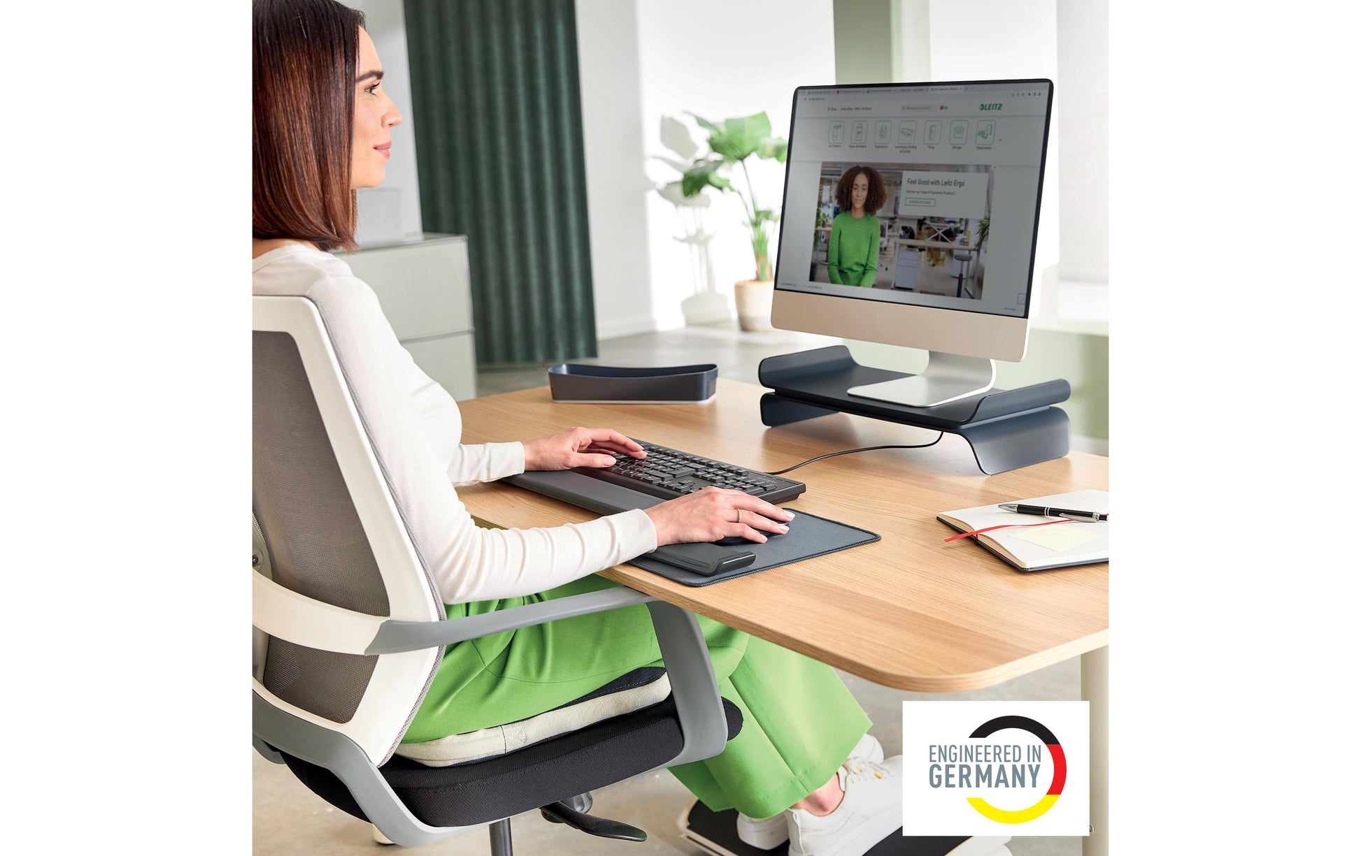 Leitz Ergo – Monitor-Tischständer – freistehend – 1 Monitor – bis 27" – bis 8 kg/Monitor – höhenverstellbar