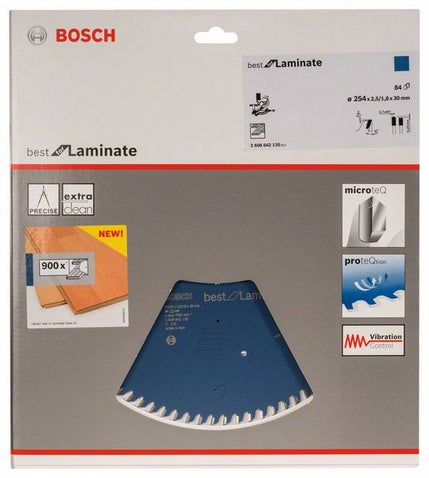 Bosch Professional – Kreissägeblatt, 84 Zähne, 2608642135, 254 mm × 30 mm × 1,8 mm