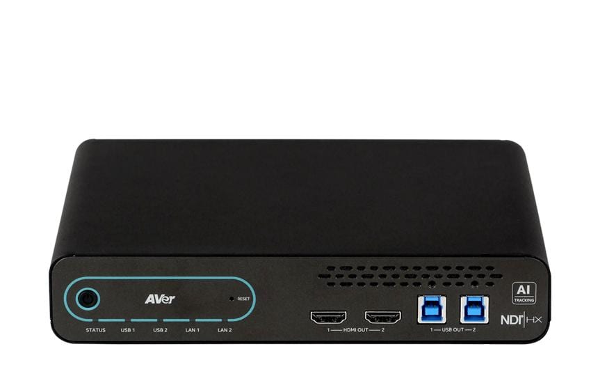 AVer MT300 – HDMI Matrix, 3× HDMI Eingang / 2× HDMI Ausgang, 4K@60 Hz, PoE, RS-232, 2× USB-B, Audioverfolgung, Schwarz