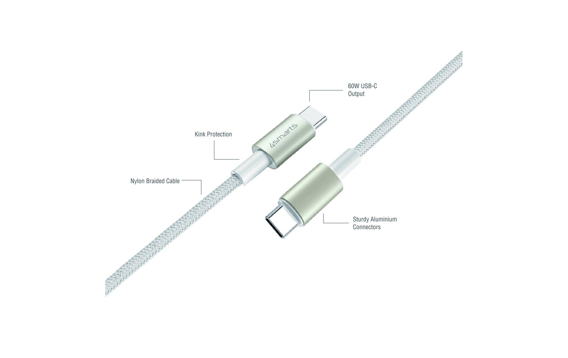 4smarts USB-C auf USB-C Kabel – USB 2.0 – 0,5/1,5/3 m – PD 60 W – für iPhone 15 und mehr – 3er-Set