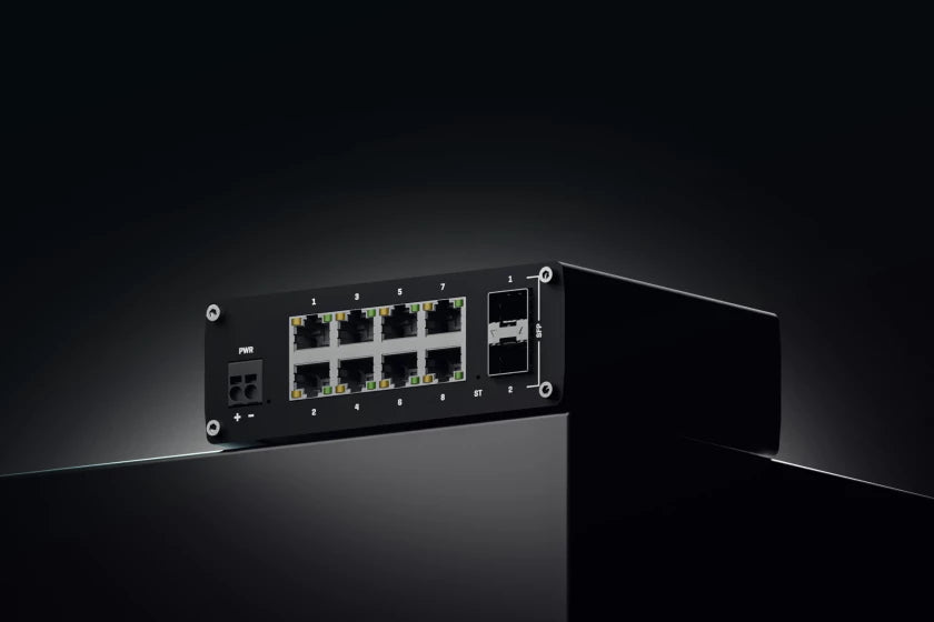 Teltonika TSW212 – Managed L2/L3 Switch – 8× 1G, 2× SFP, DIN-Schiene