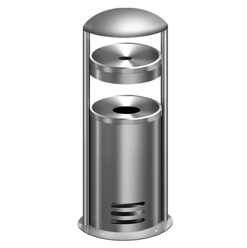 Kerkmann Ersatzdeckel Wetterschutz-Aufsatz 6292 – 15 l – Edelstahl, rund – für Sicherheits-Standascher
