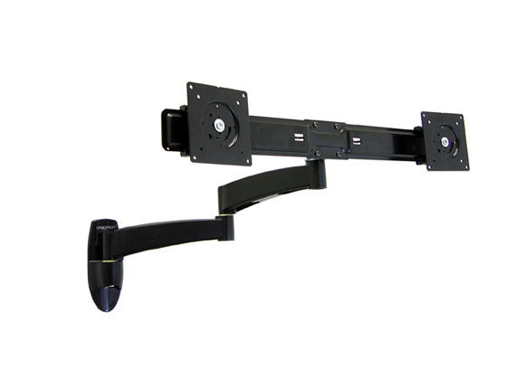 Ergotron 200 Serie MIS-D – Wandhalterung, Dual, Wand, bis 22", 5,9 kg, Schwarz