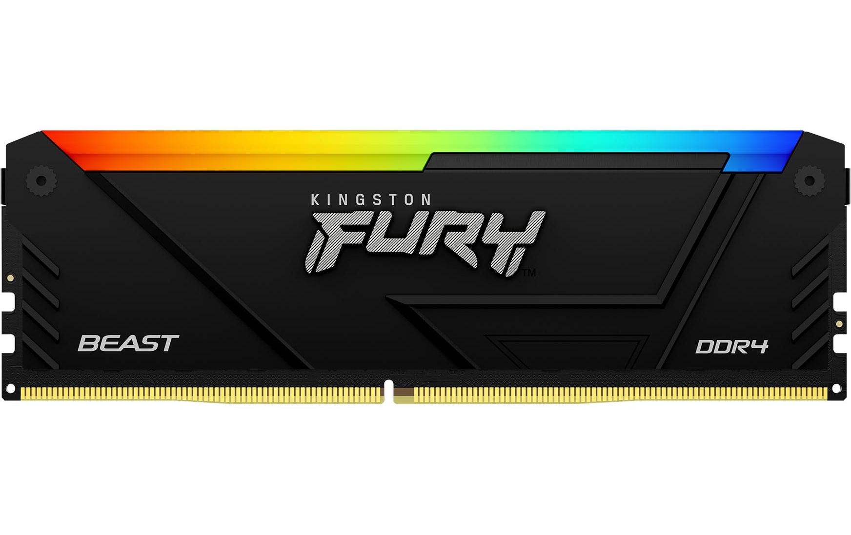 Kingston Technology Kingston FURY Beast RGB – 32 GB (2×16 GB), DDR4 3600 MT/s, CL18, 288-poliger DIMM
