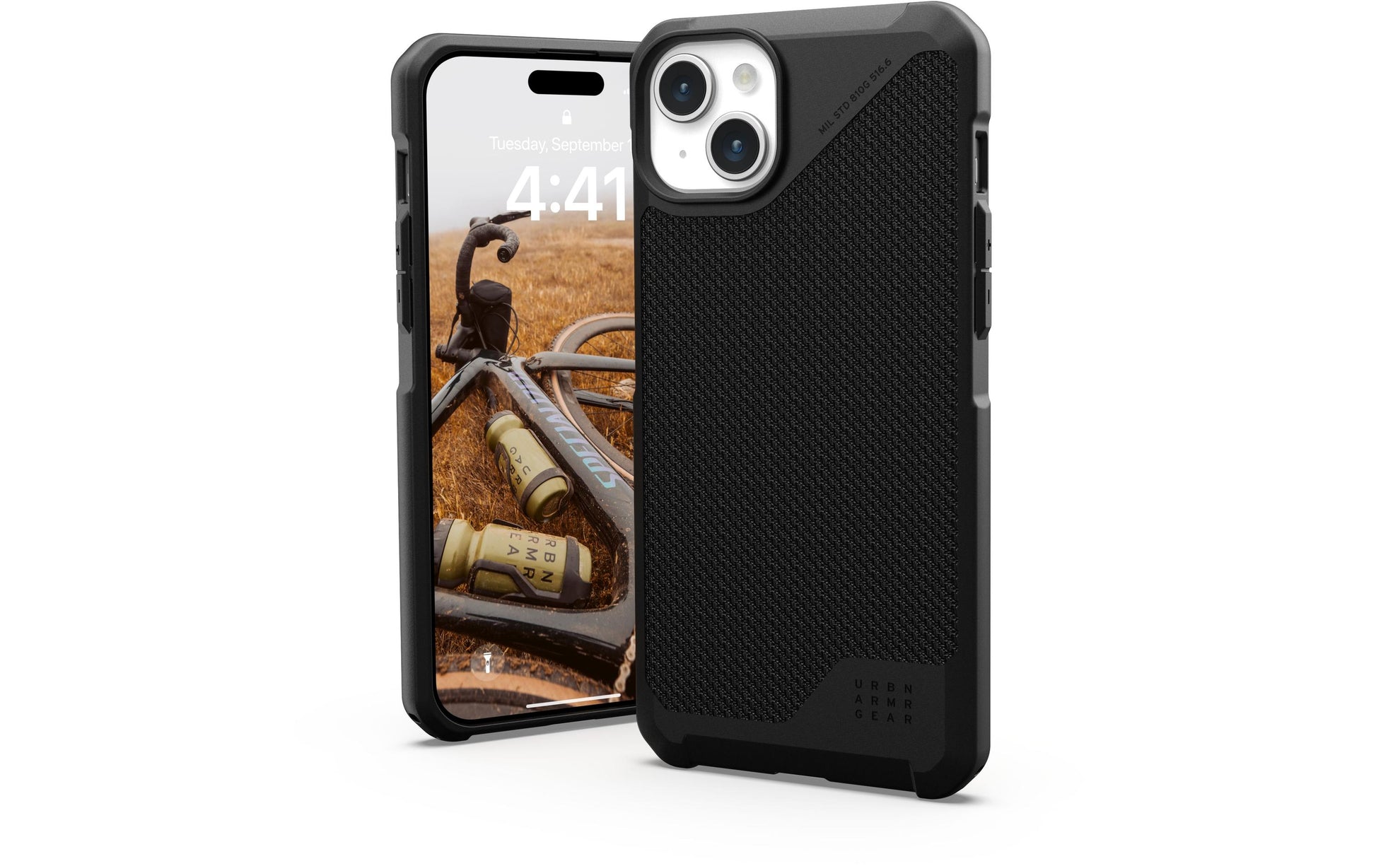Urban Armor Gear UAG – Backcover Metropolis LT – für Apple iPhone 15 Plus – schwarz – Kevlar/TPU – MagSafe-kompatibel
