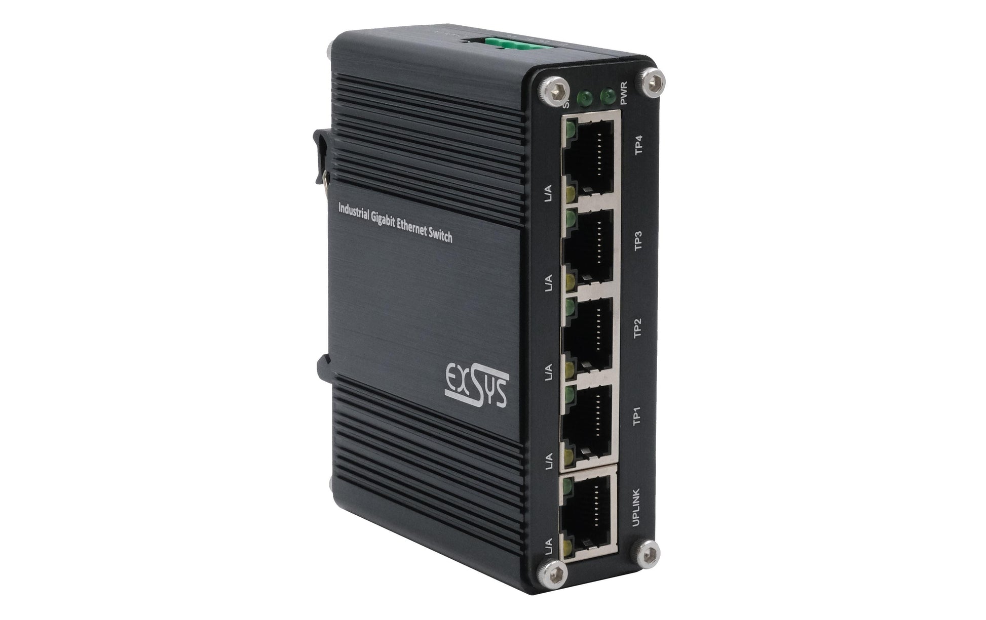 EXSYS EX-62020 – Unmanaged Industrial Switch – 5× 1G, DIN-Rail