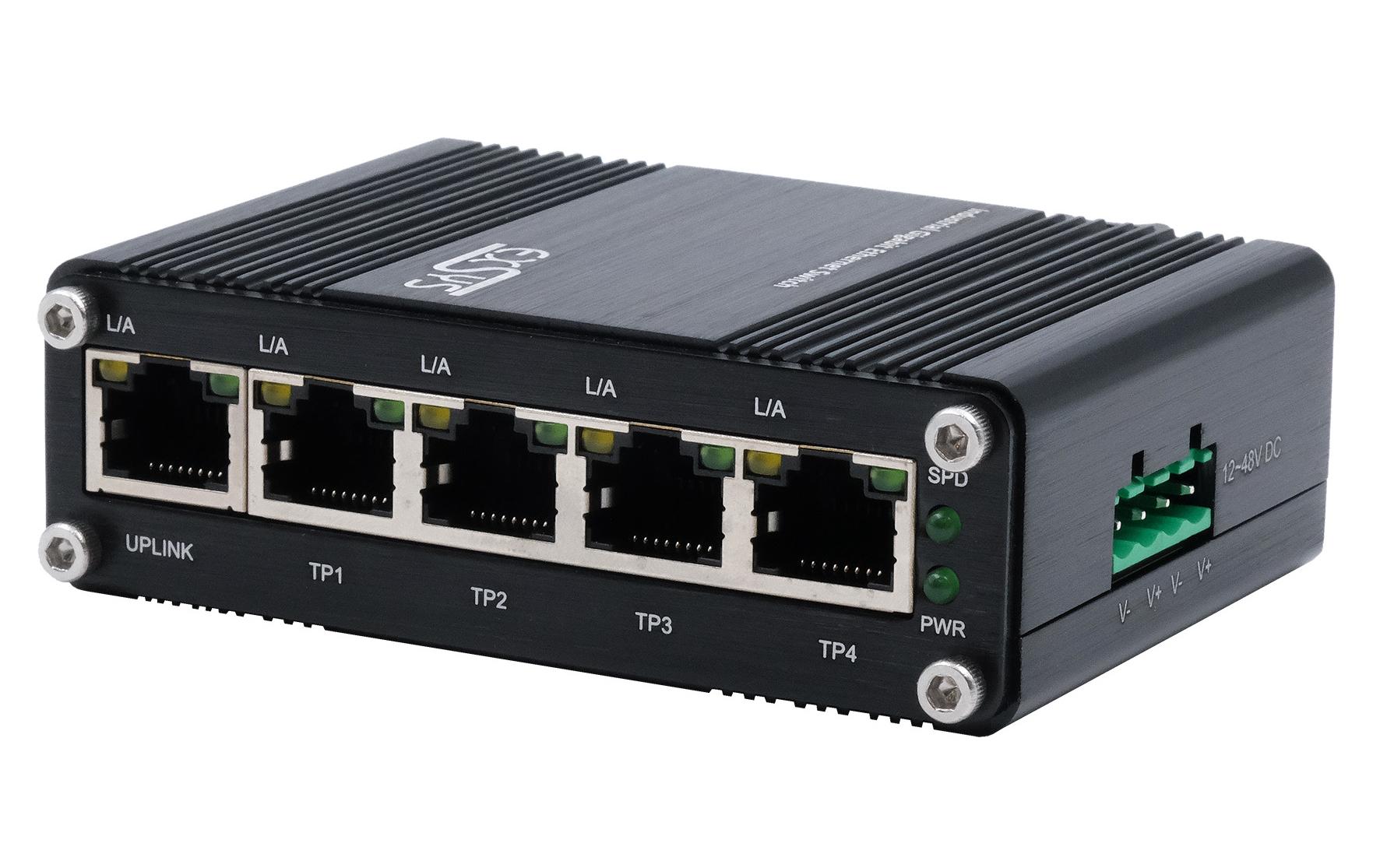 EXSYS EX-62020 – Unmanaged Industrial Switch – 5× 1G, DIN-Rail