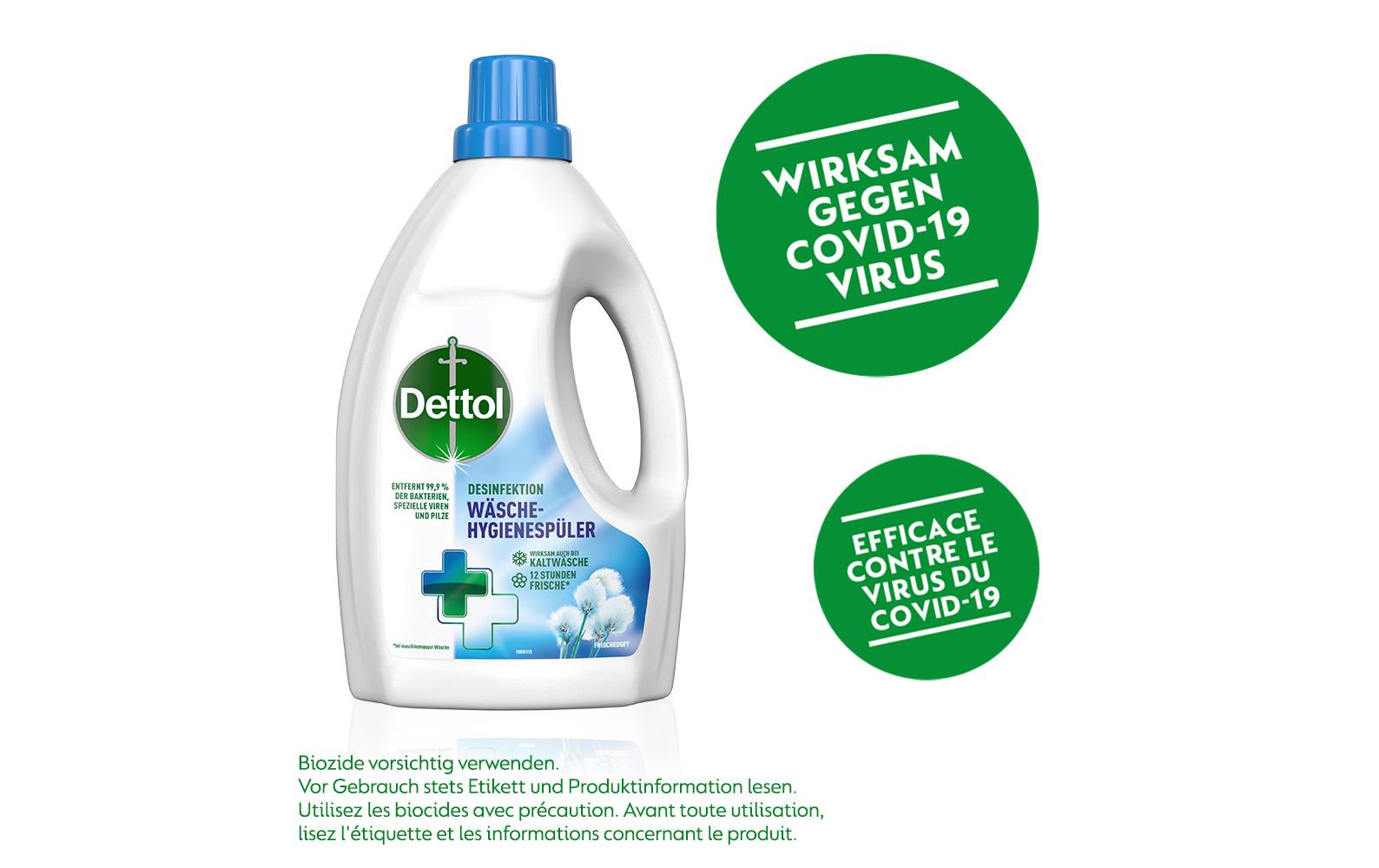 Dettol Desinfektions-Waschmittel für Universal – Frisch – 1,5 l – desinfizierend