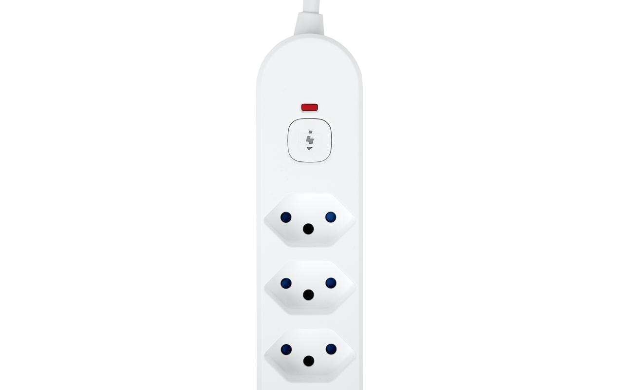 Steffen Standard Steckdosenleiste, 3×T13, 1×USB‑A 18 W + 1×USB‑C PD 20 W, mit Schalter, 3 m – Weiss