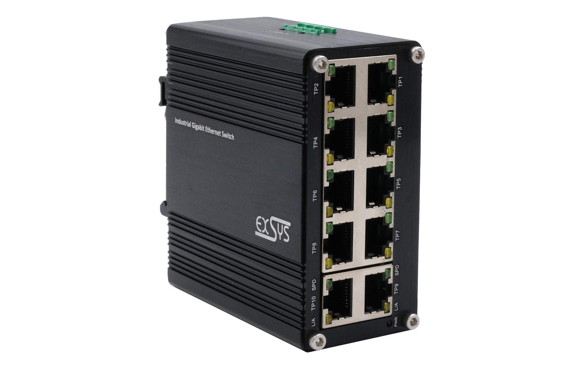 EXSYS EX-62025 – Unmanaged Switch – 10× 1G, Hutschiene, IP40