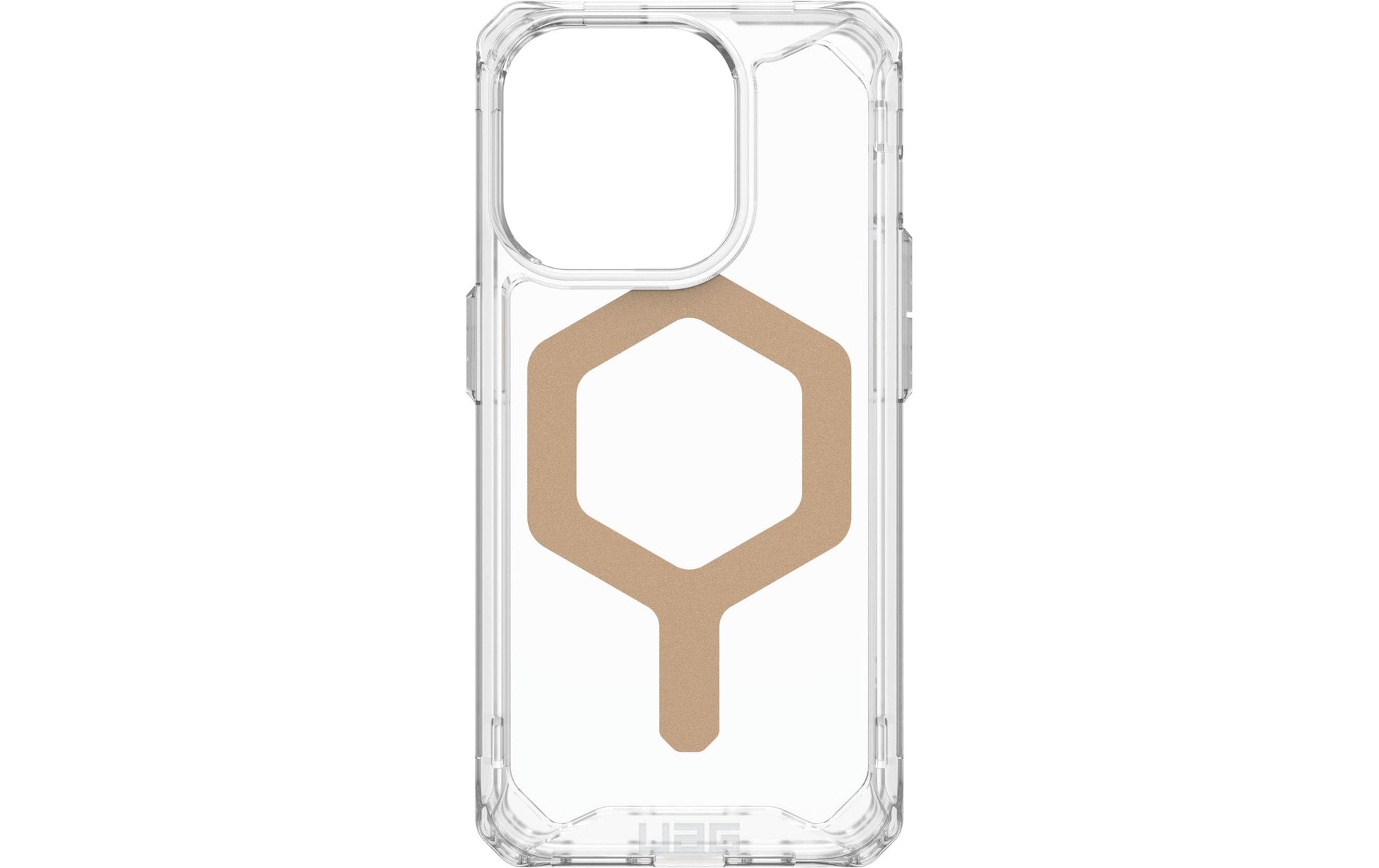 Urban Armor Gear UAG – Backcover Plyo – für Apple iPhone 15 Pro – transparent/gold – TPU/PC – MagSafe-kompatibel