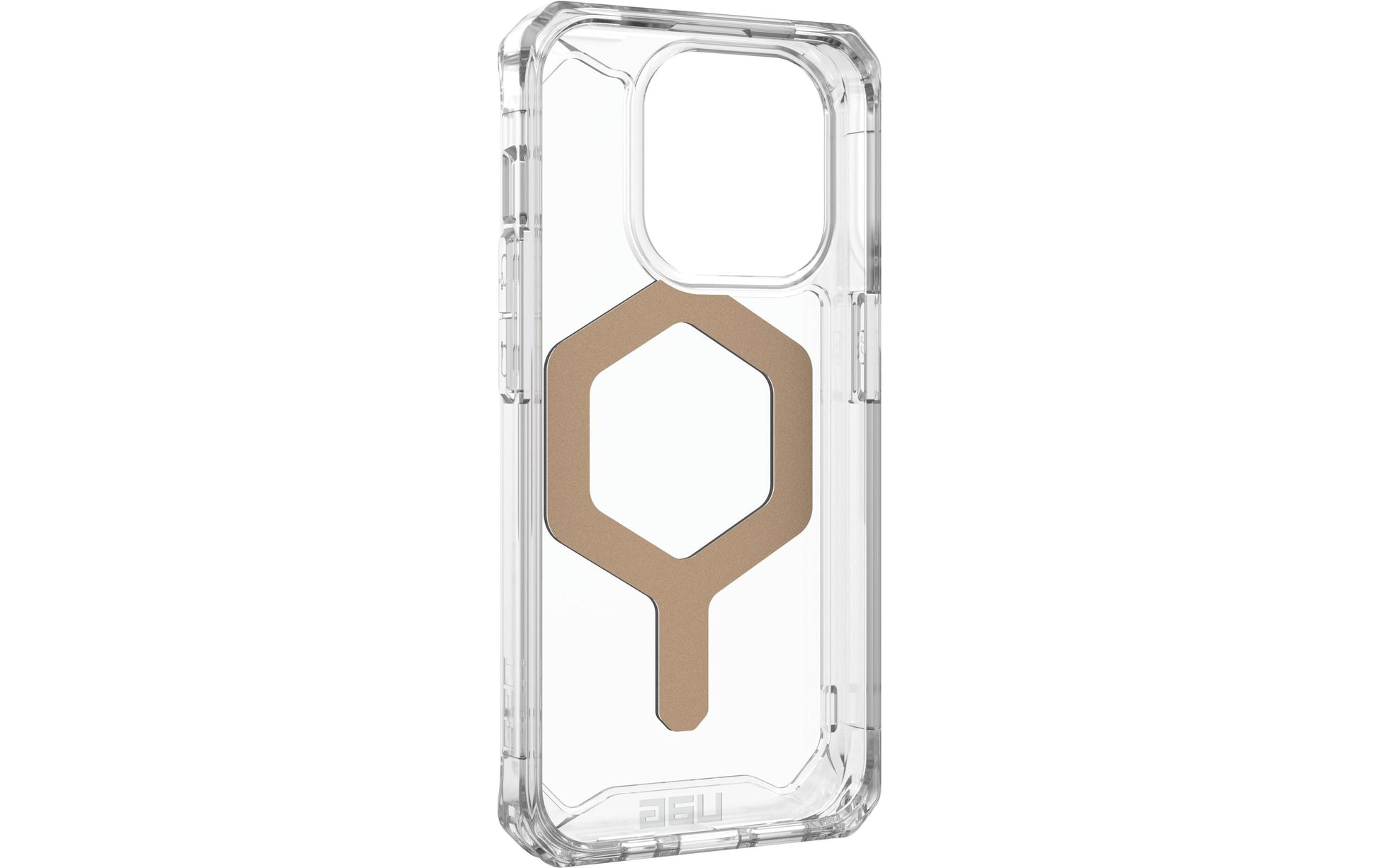 Urban Armor Gear UAG – Backcover Plyo – für Apple iPhone 15 Pro – transparent/gold – TPU/PC – MagSafe-kompatibel