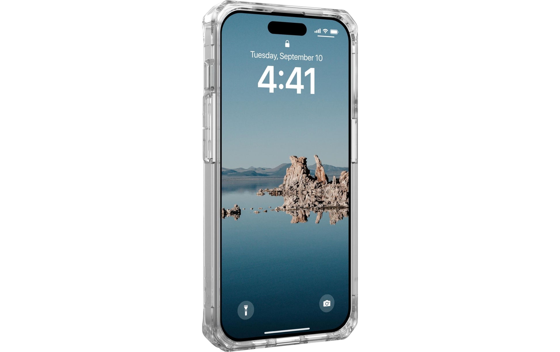Urban Armor Gear UAG – Backcover Plyo – für Apple iPhone 15 Pro – transparent/gold – TPU/PC – MagSafe-kompatibel