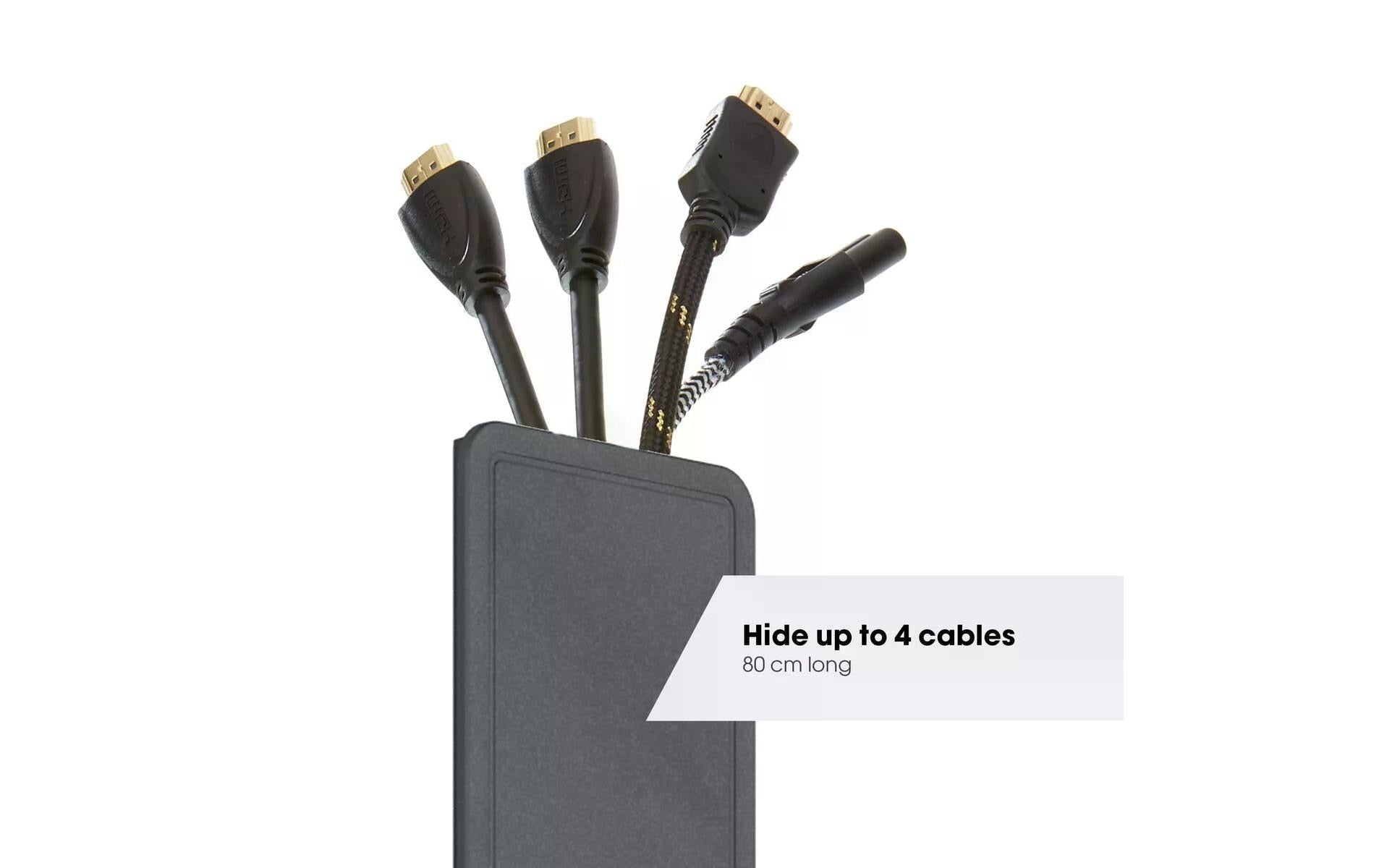 Vogel's TVA6000B Wandkanal – 59 × 14 mm – 0,8 m – Kunststoff – Schwarz, selbstklebend