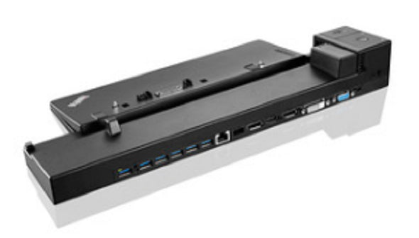 Lenovo 40A50230UK Dockingstation – 1× HDMI, 1× VGA, 1× DVI, 6× USB-A, GbE, 3,5 mm Audio, für ThinkPad