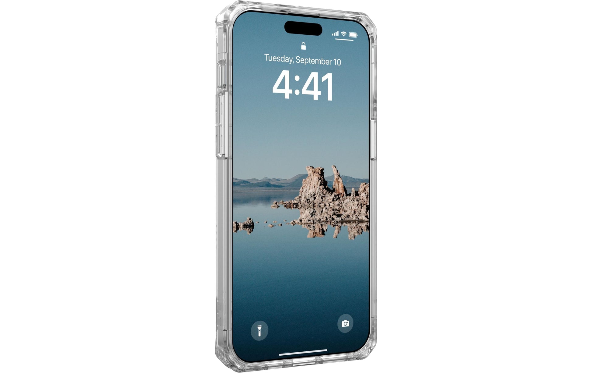 Urban Armor Gear UAG Plyo – Rückcover – für Apple iPhone 15 Pro Max – MagSafe, PC+TPU, Transparent/Gold, bis 4,8 m sturzsicher