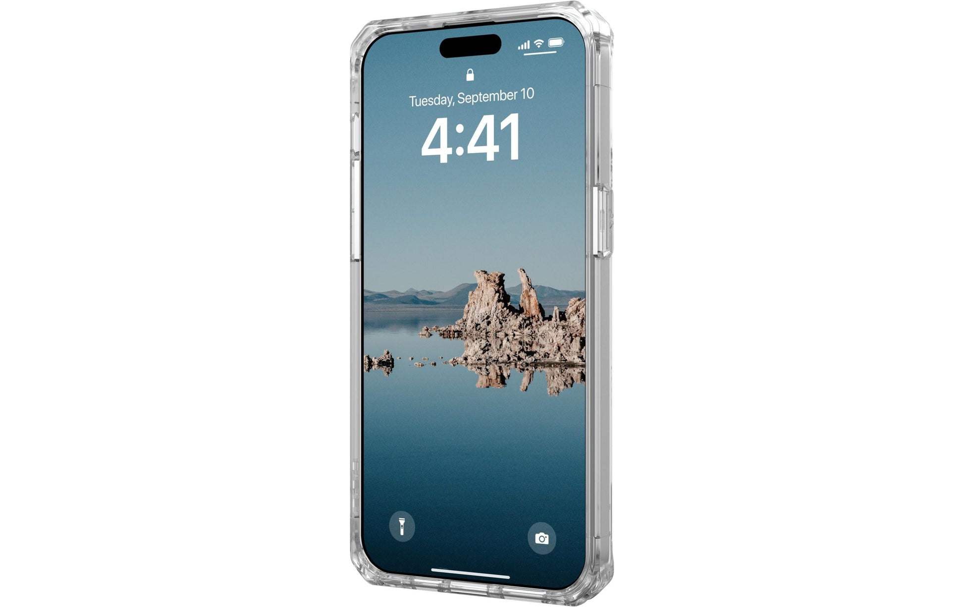 Urban Armor Gear UAG Plyo – Rückcover – für Apple iPhone 15 Pro Max – MagSafe, PC+TPU, Transparent/Gold, bis 4,8 m sturzsicher