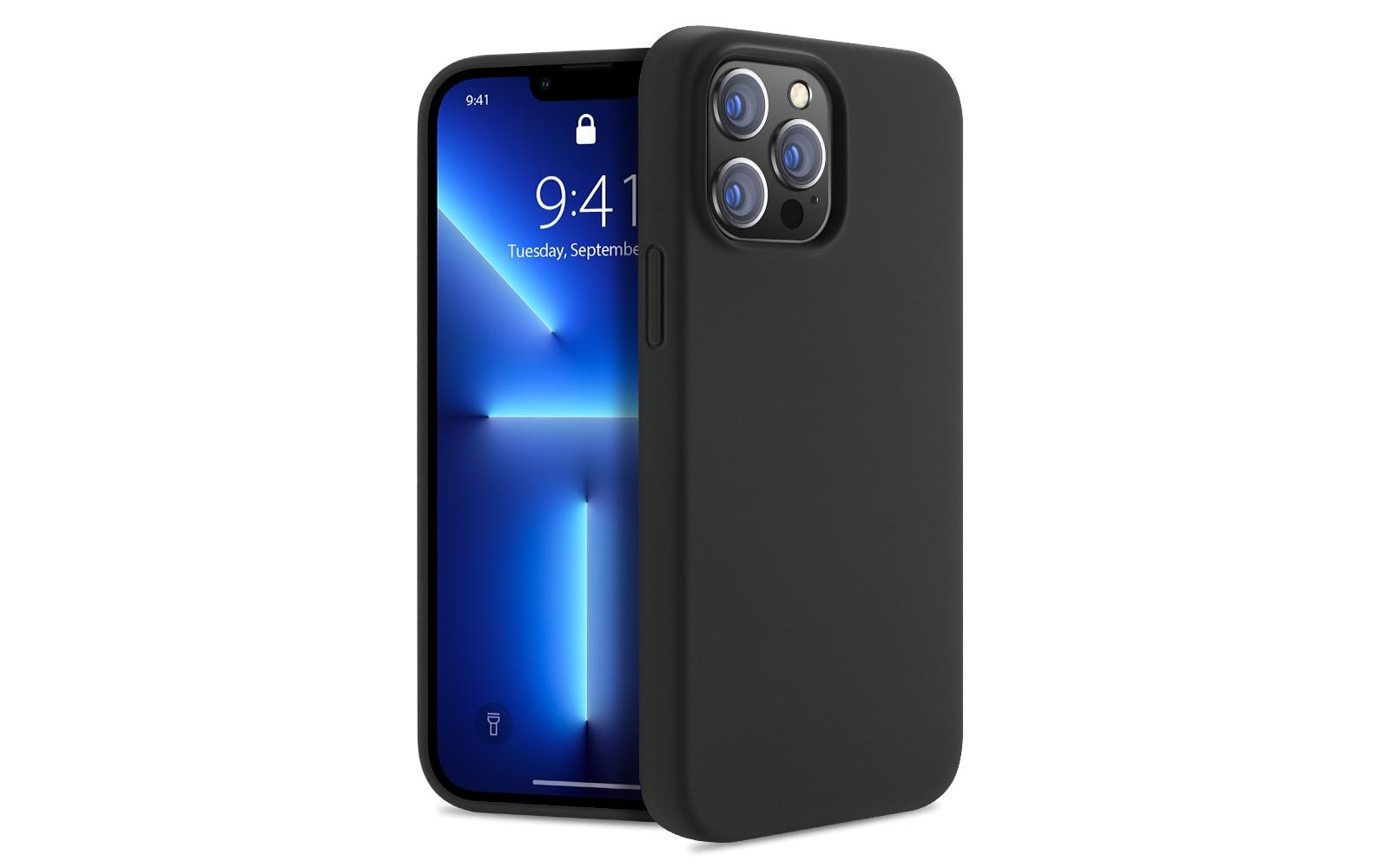 nevox StyleShell SHOCK Backcover – für Apple iPhone 15 Pro, PC+Silikon+Mikrofaser, Schwarz