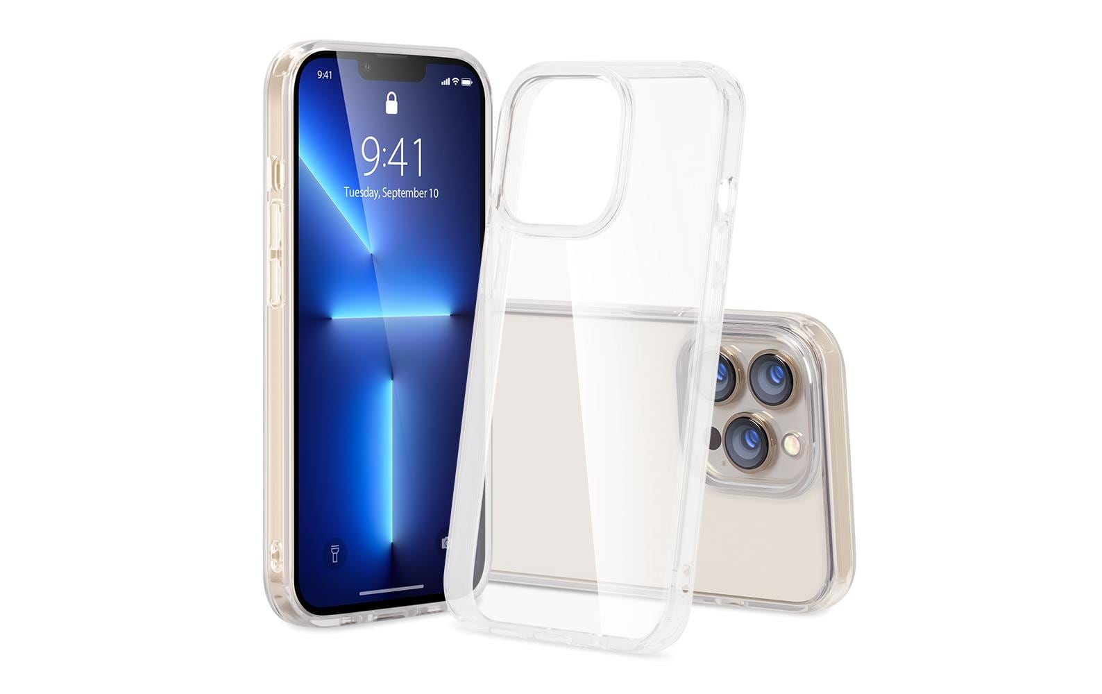 nevox StyleShell SHOCKFlex – Backcover – für Apple iPhone 15 Pro, PC+TPU, Transparent