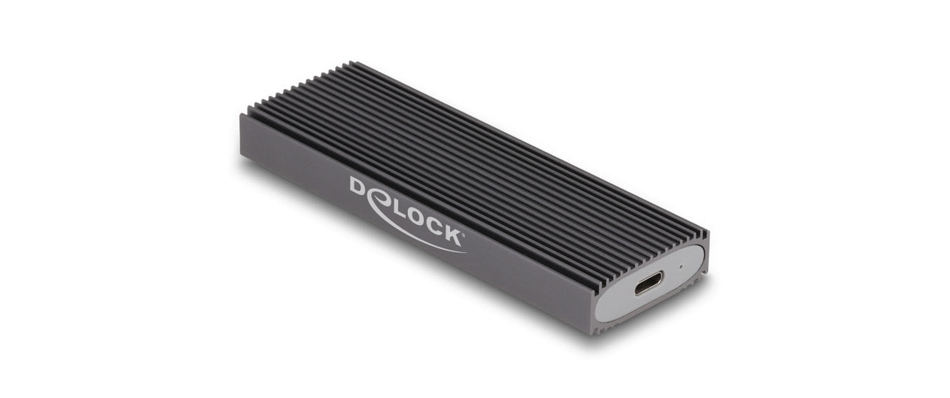 DeLOCK 1-Bay Gehäuse – M.2 NVMe/PCIe, SATA SSD, USB-C 10 Gbit/s