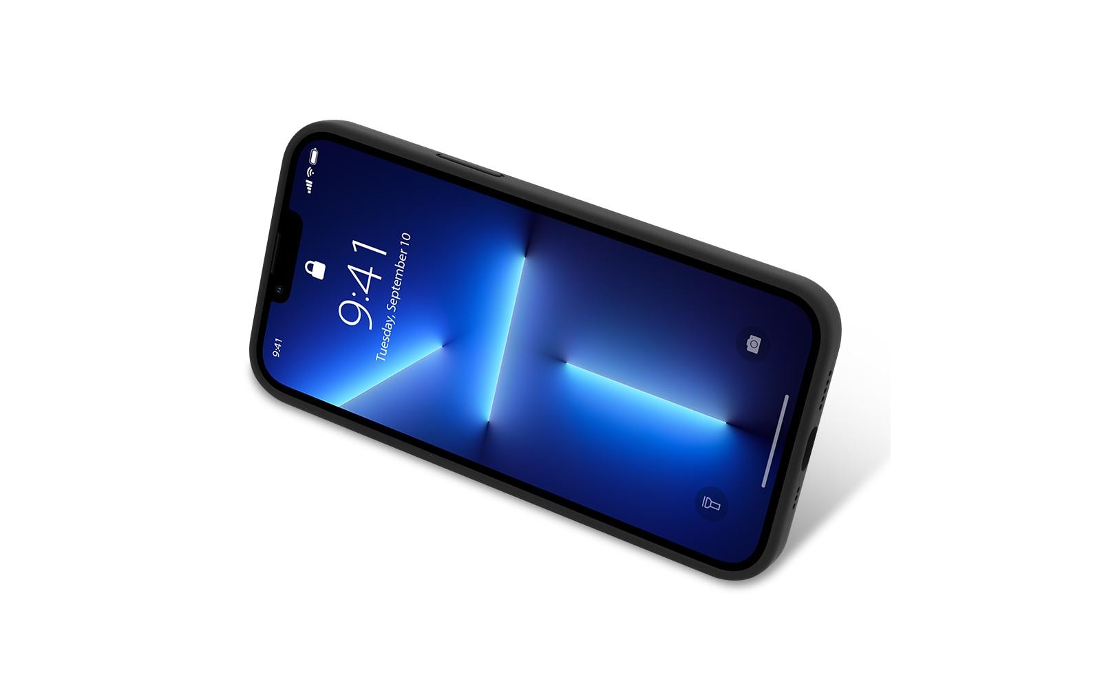 nevox StyleShell SHOCK Backcover – für Apple iPhone 15 Pro, PC+Silikon+Mikrofaser, Schwarz