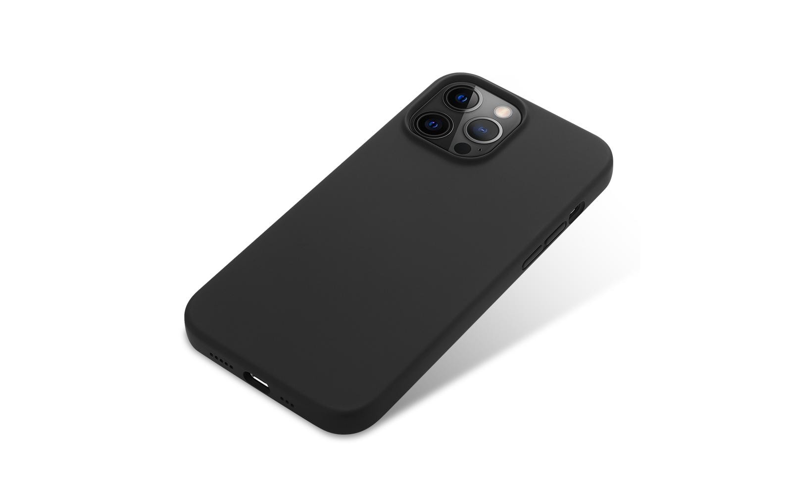 nevox StyleShell SHOCK Backcover – für Apple iPhone 15 Pro, PC+Silikon+Mikrofaser, Schwarz