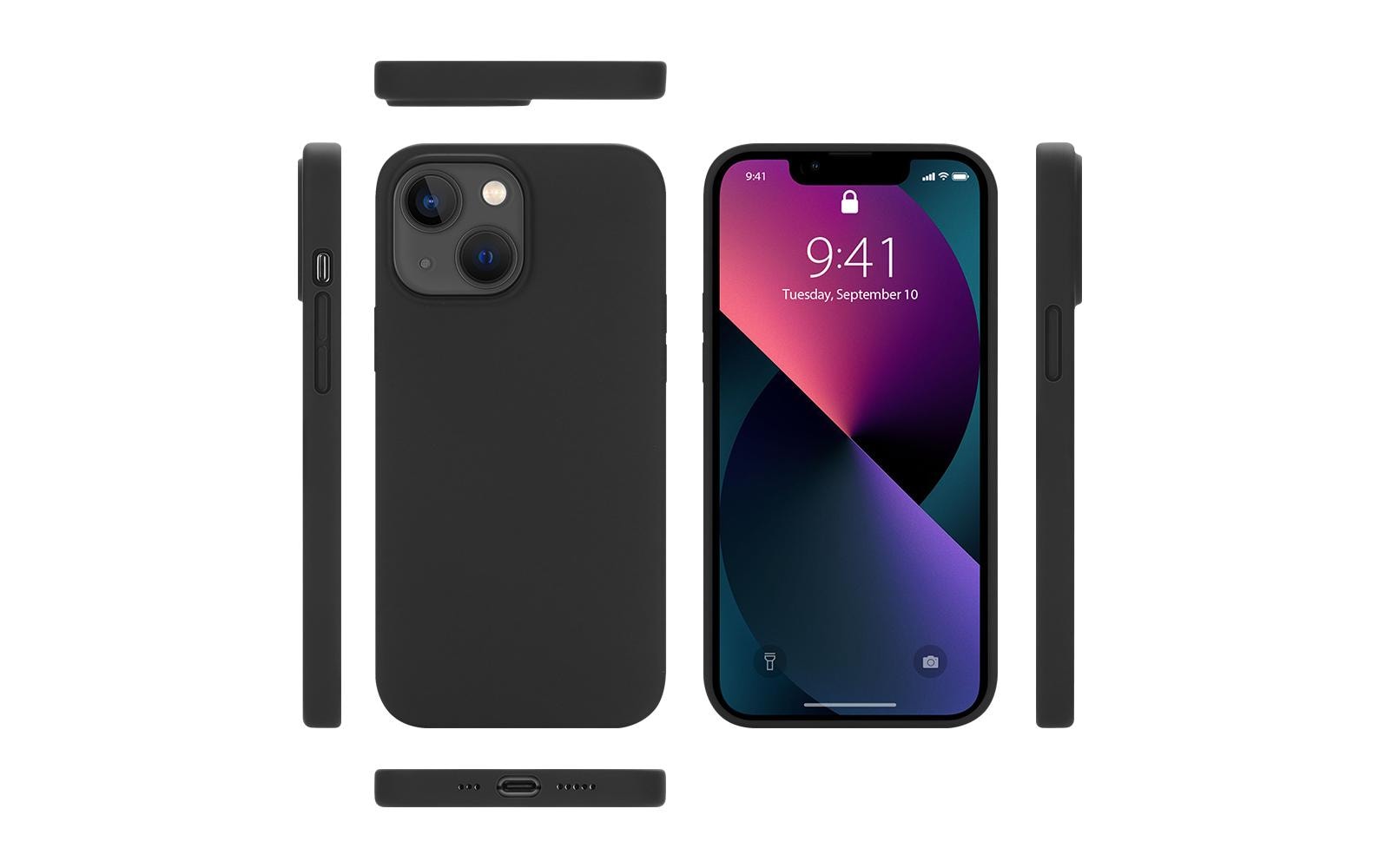 nevox StyleShell Shock Backcover – für Apple iPhone 15 Plus, MagSafe, Silikon, Schwarz