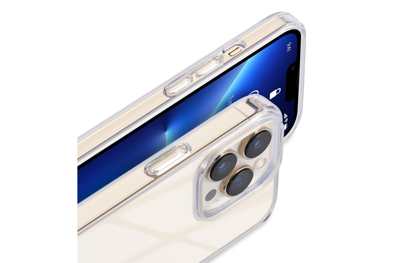 nevox StyleShell SHOCKFlex – Backcover – für Apple iPhone 15 Pro, PC+TPU, Transparent