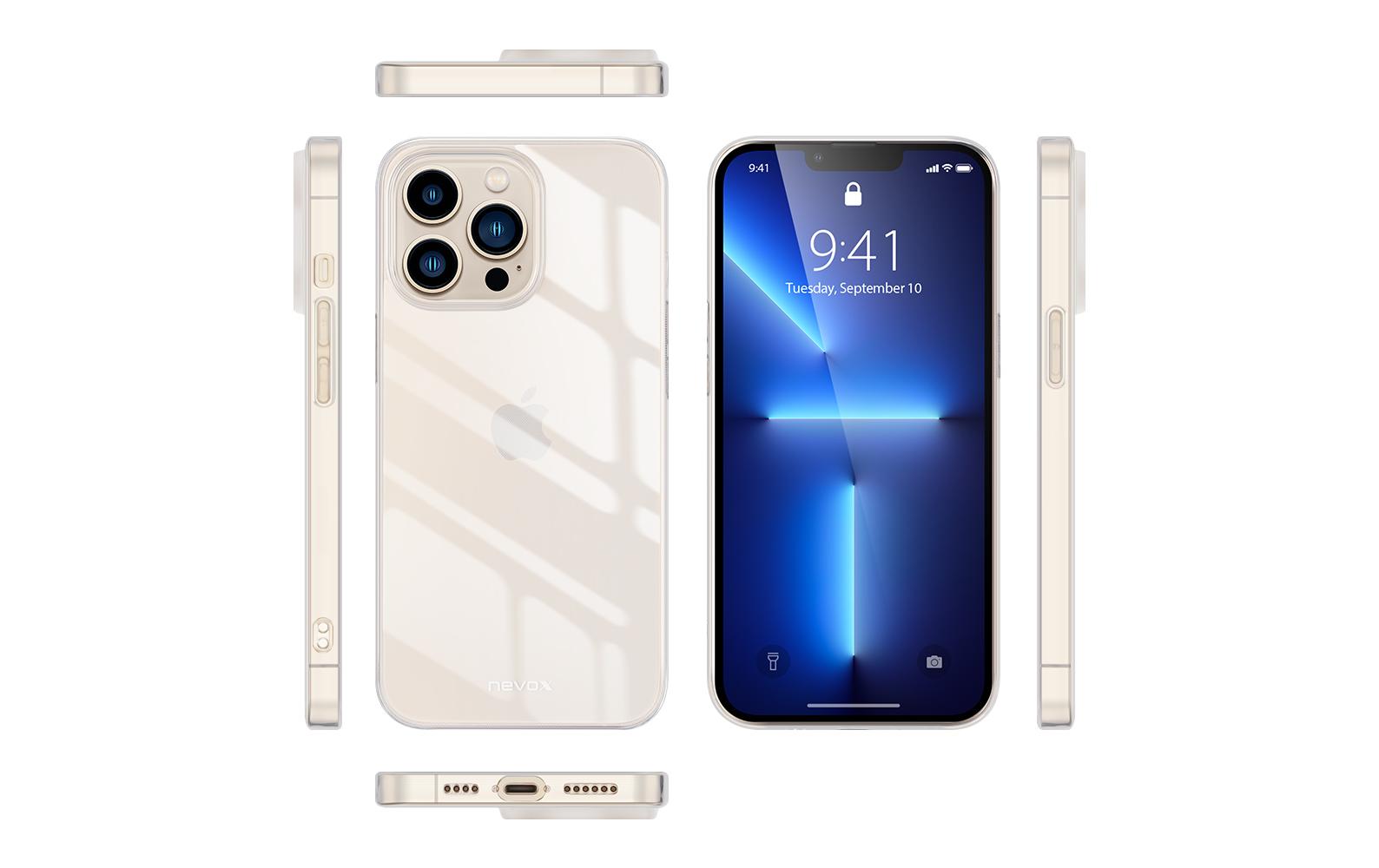 nevox StyleShell Flex – Backcover – für Apple iPhone 15 Pro Max, TPU, Transparent