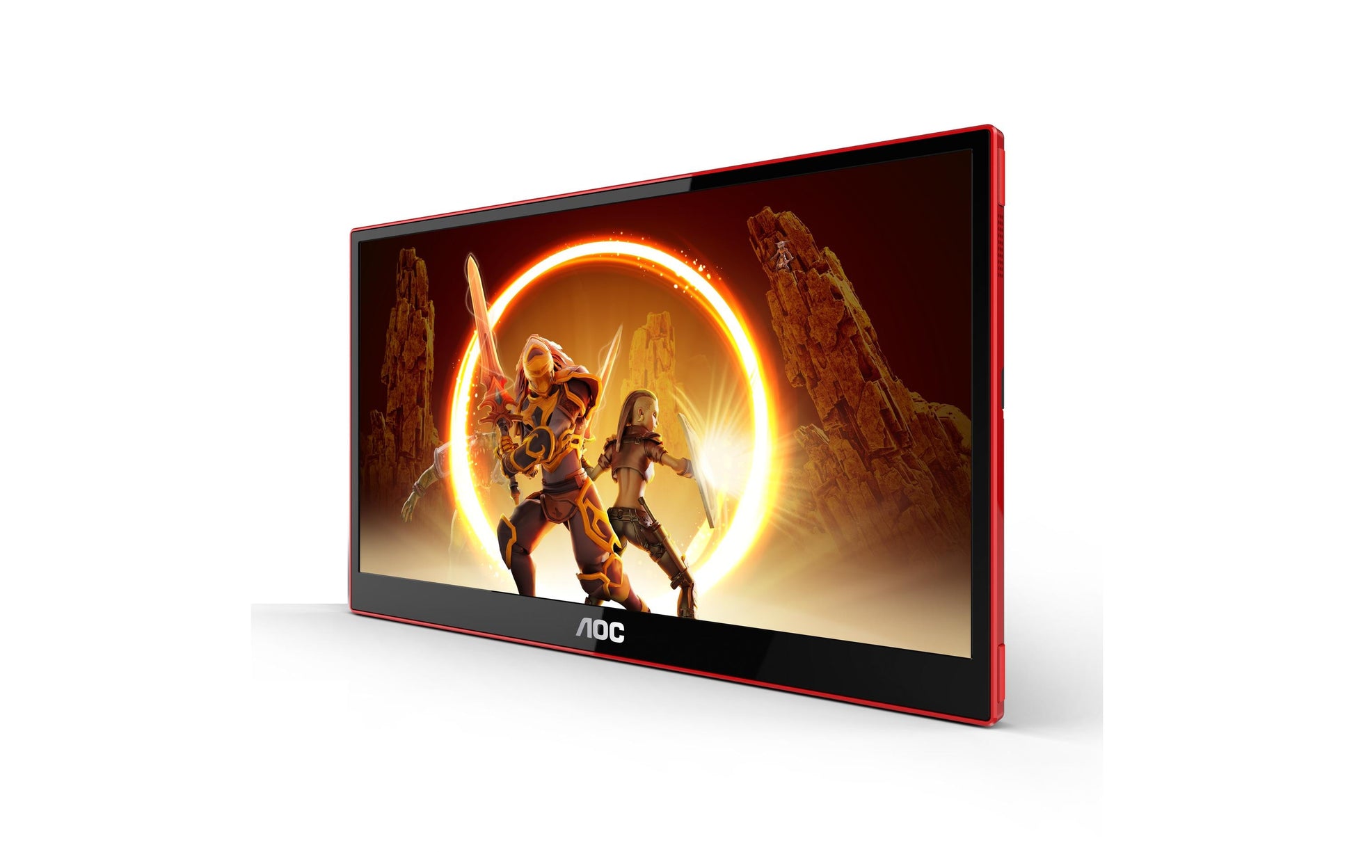AOC 16G3 – Tragbarer Monitor, 15,6", IPS, 144 Hz, 250 cd/m², USB-C, FreeSync, VESA 50 × 50, Rot