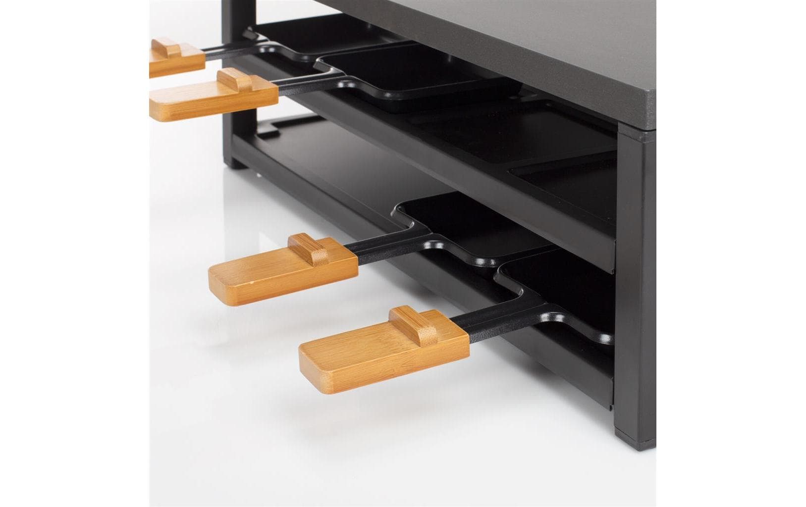 Princess Raclette-Grill 162655 – 8 Personen, 1300 W, Aluminium-Grillplatte – schwarz matt